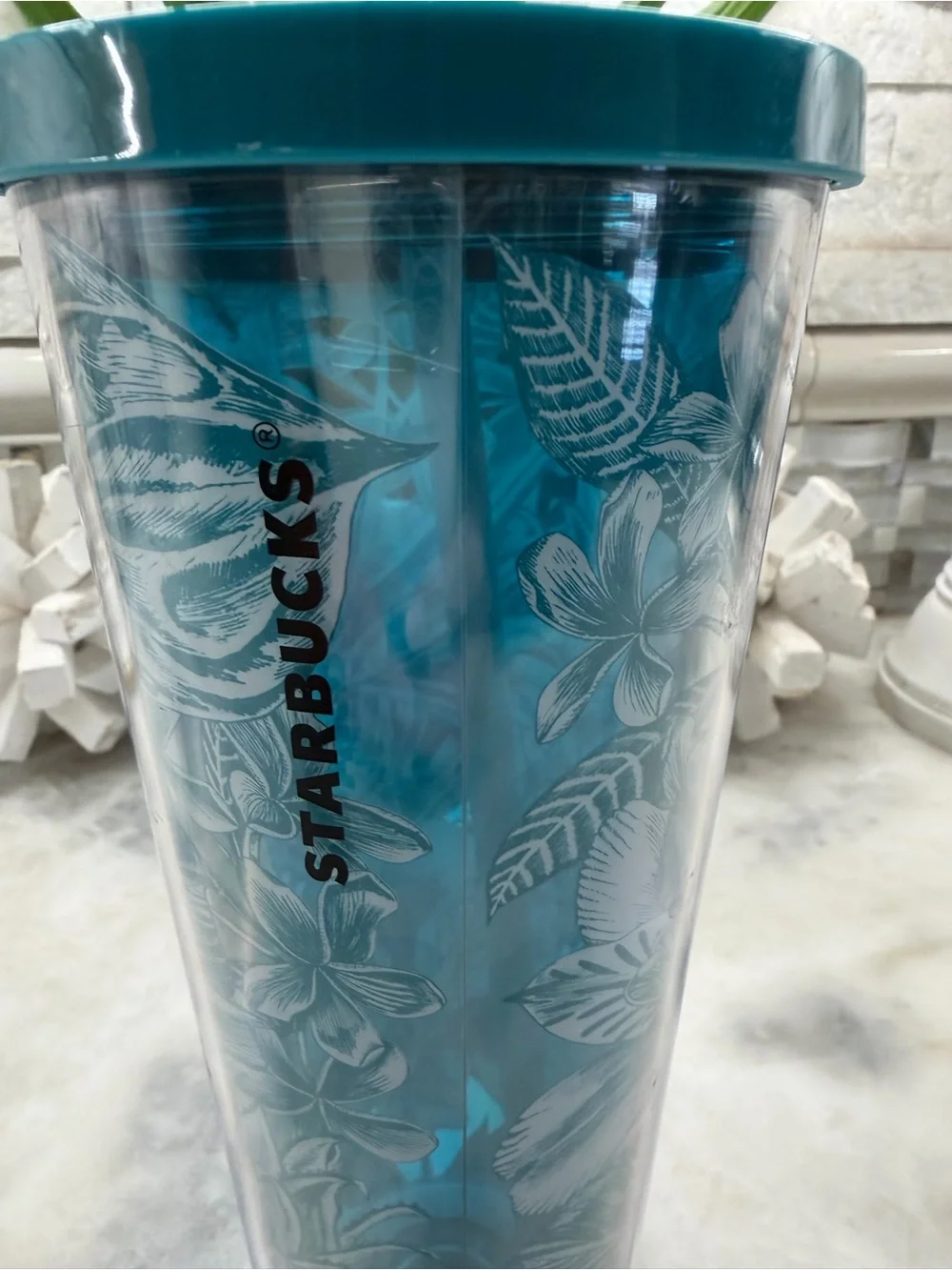 Starbucks Tumblers in Teal, Purple, hot Pink, Aqua blue - Set of 4